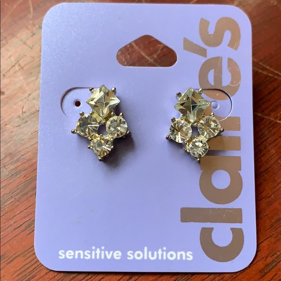 Claire's Jewelry - Large Crystal Post Earrings